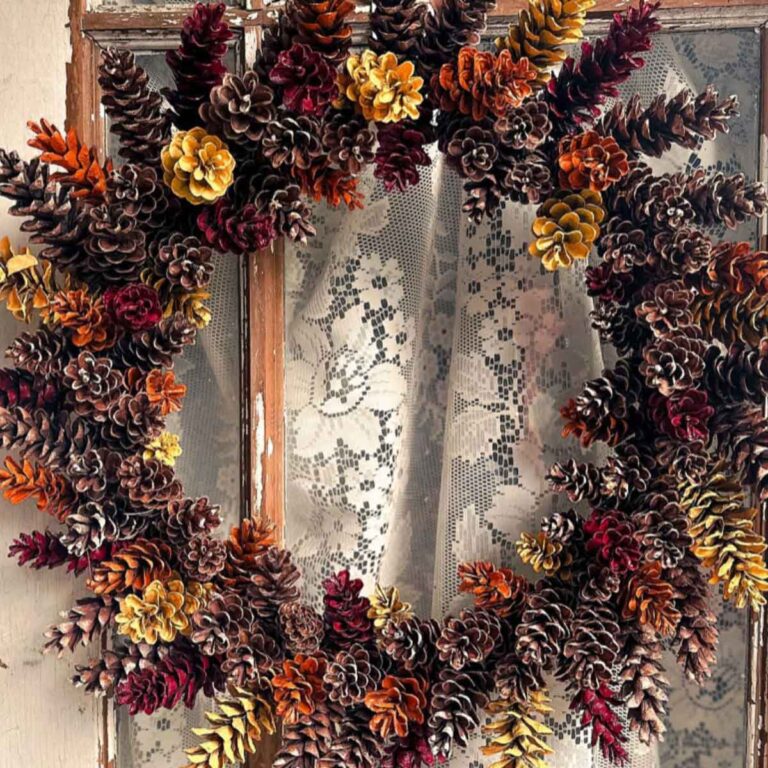 38 Creative Pine Cone Wreath Ideas From Forest to Front Door