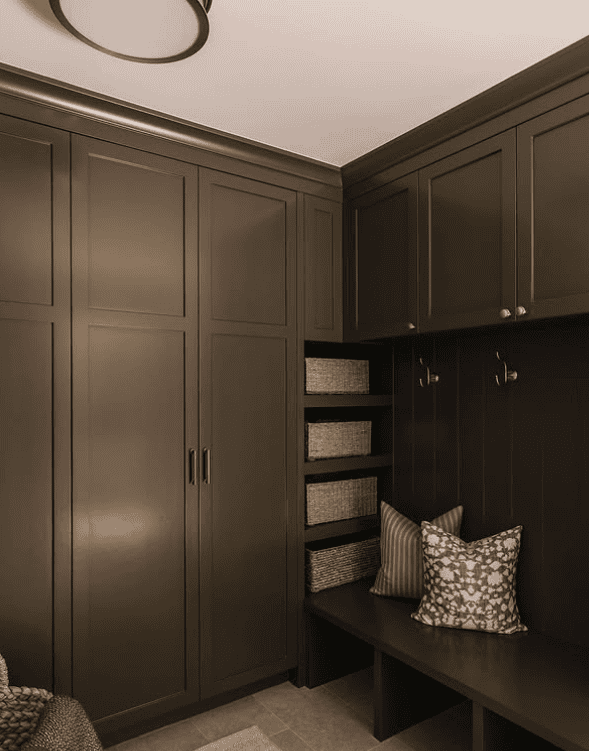 Moody built-in storage bench