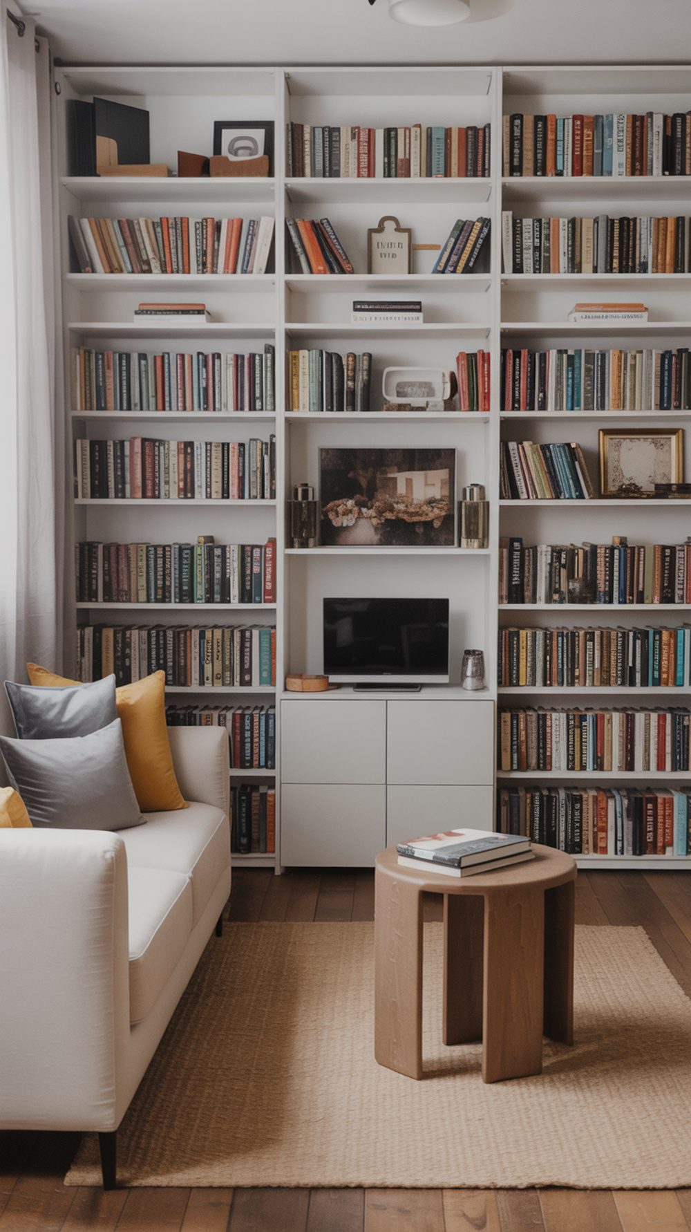 Soaring Bookshelves from Floor to Ceiling