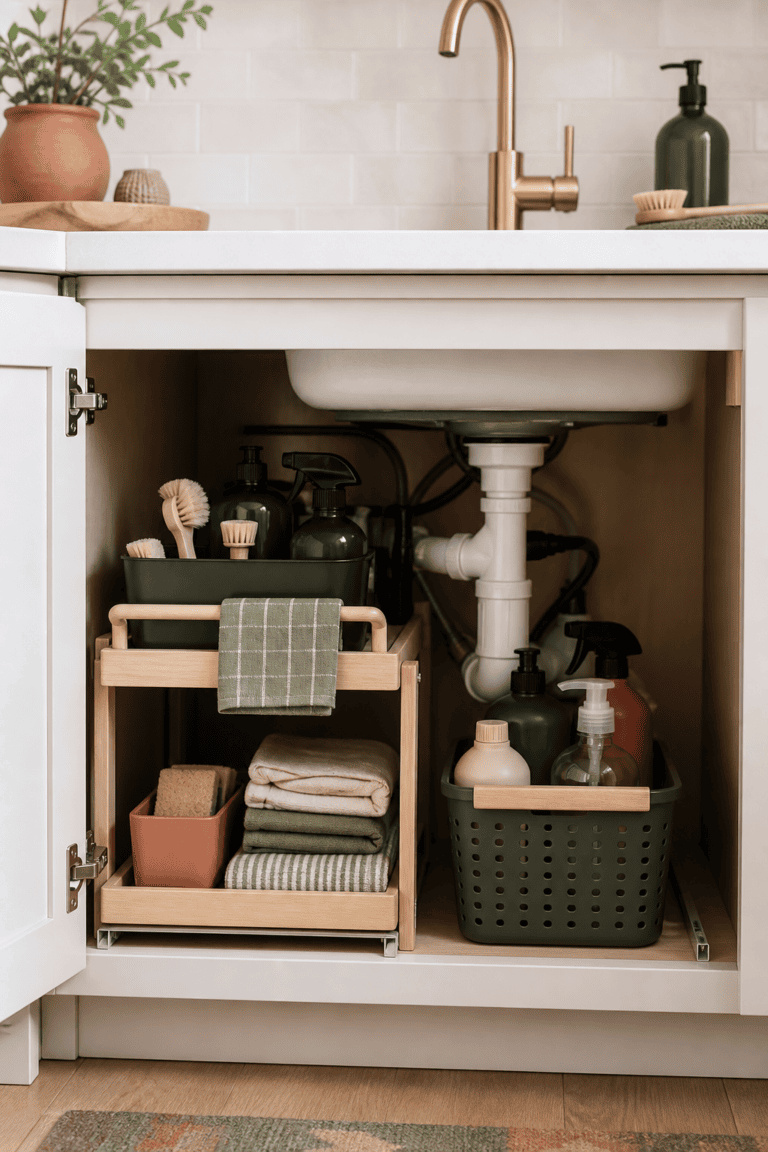 25 Under Sink Kitchen Storage Ideas for a Tidy Cabinet