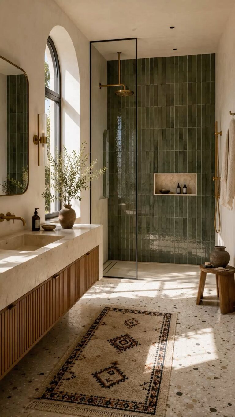 Bathroom Tile Trends for Warm, Textured Spaces