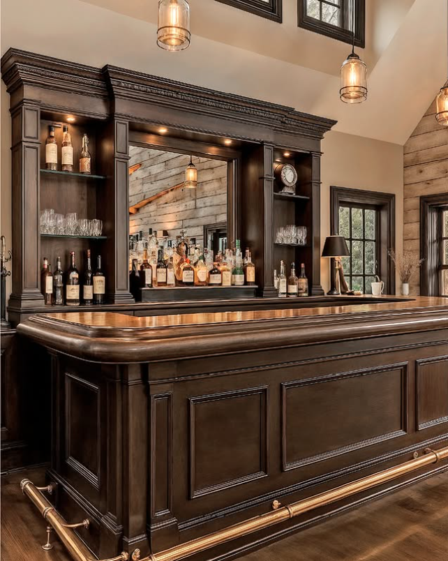 Sophisticated Home Bar with Traditional Pub Feel