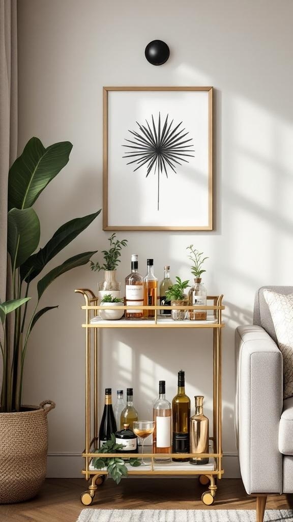 Stylish Compact Bar Cart Concepts