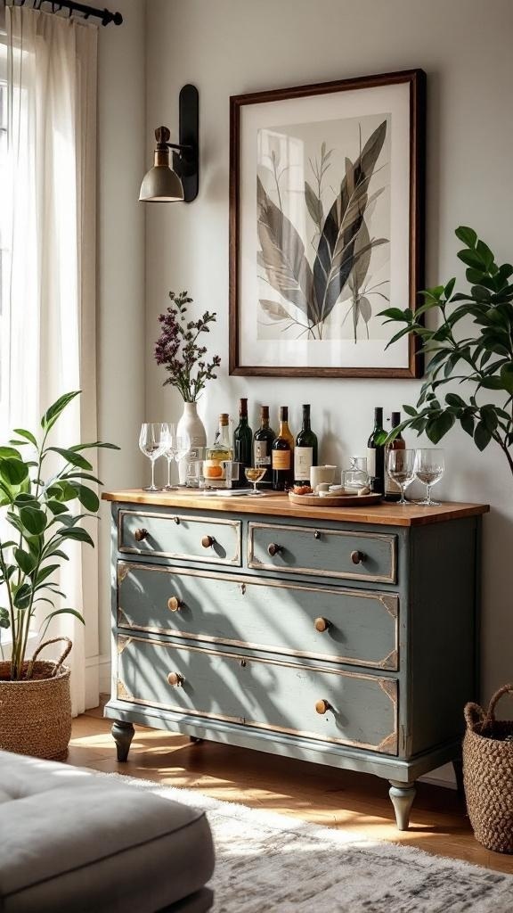 Upcycled Furniture as Bar Stations