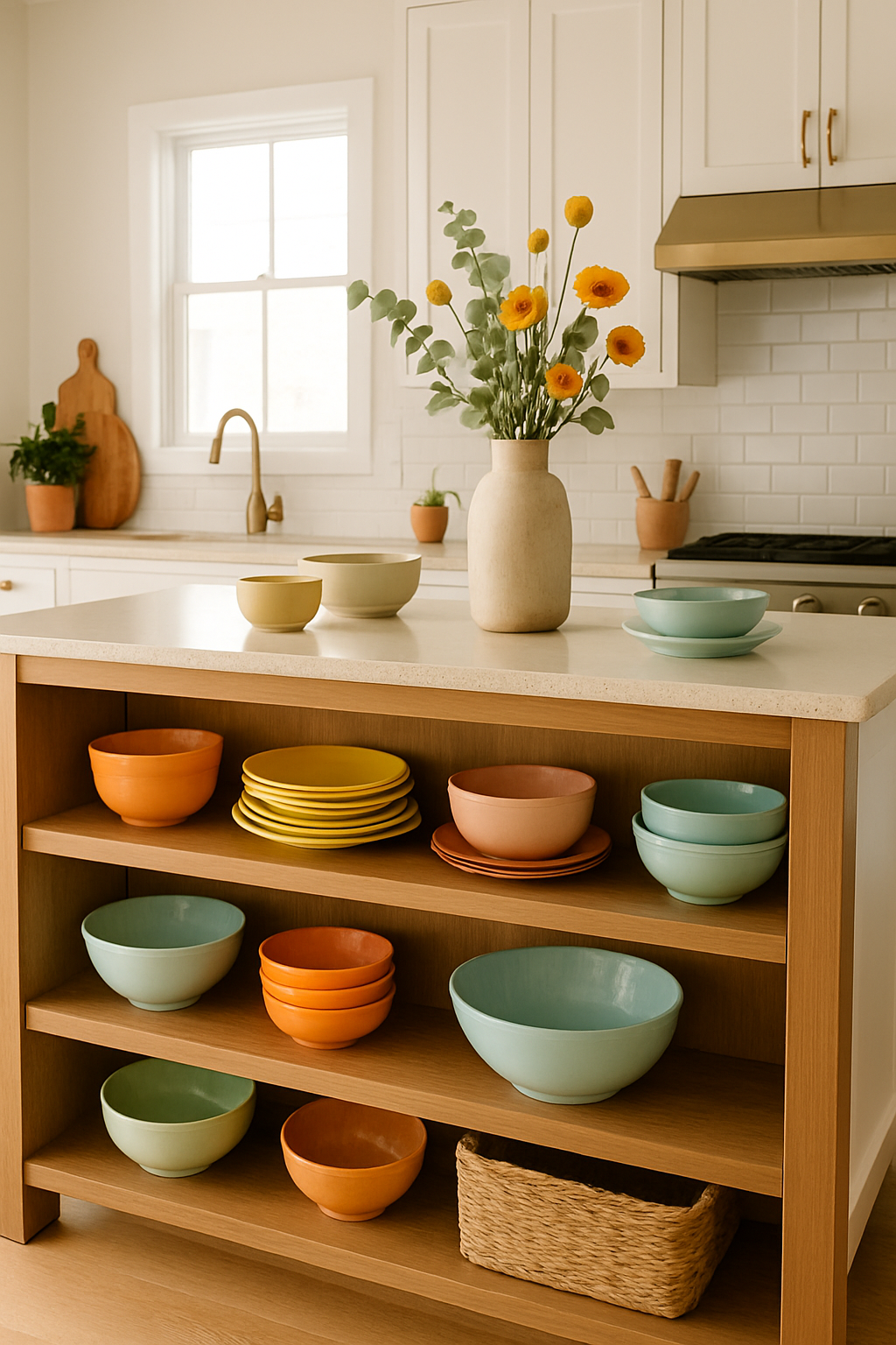 Open Shelving Island Design