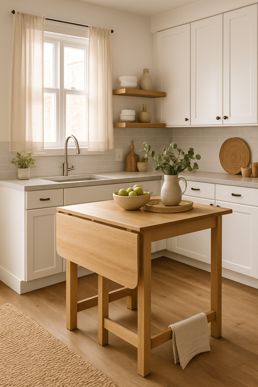 Drop-Leaf Table Island