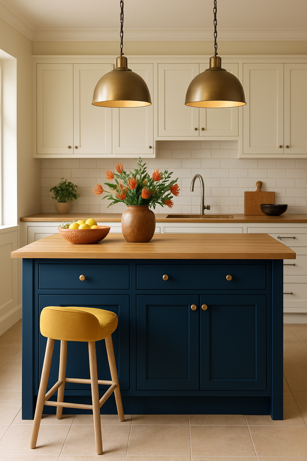 Two-Tone Kitchen Island