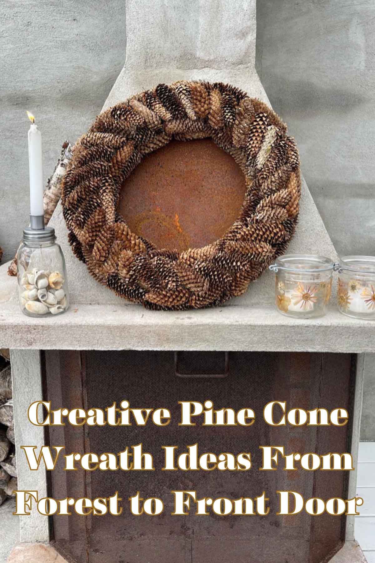 Unique pine cone wreath design for nature-inspired décor
