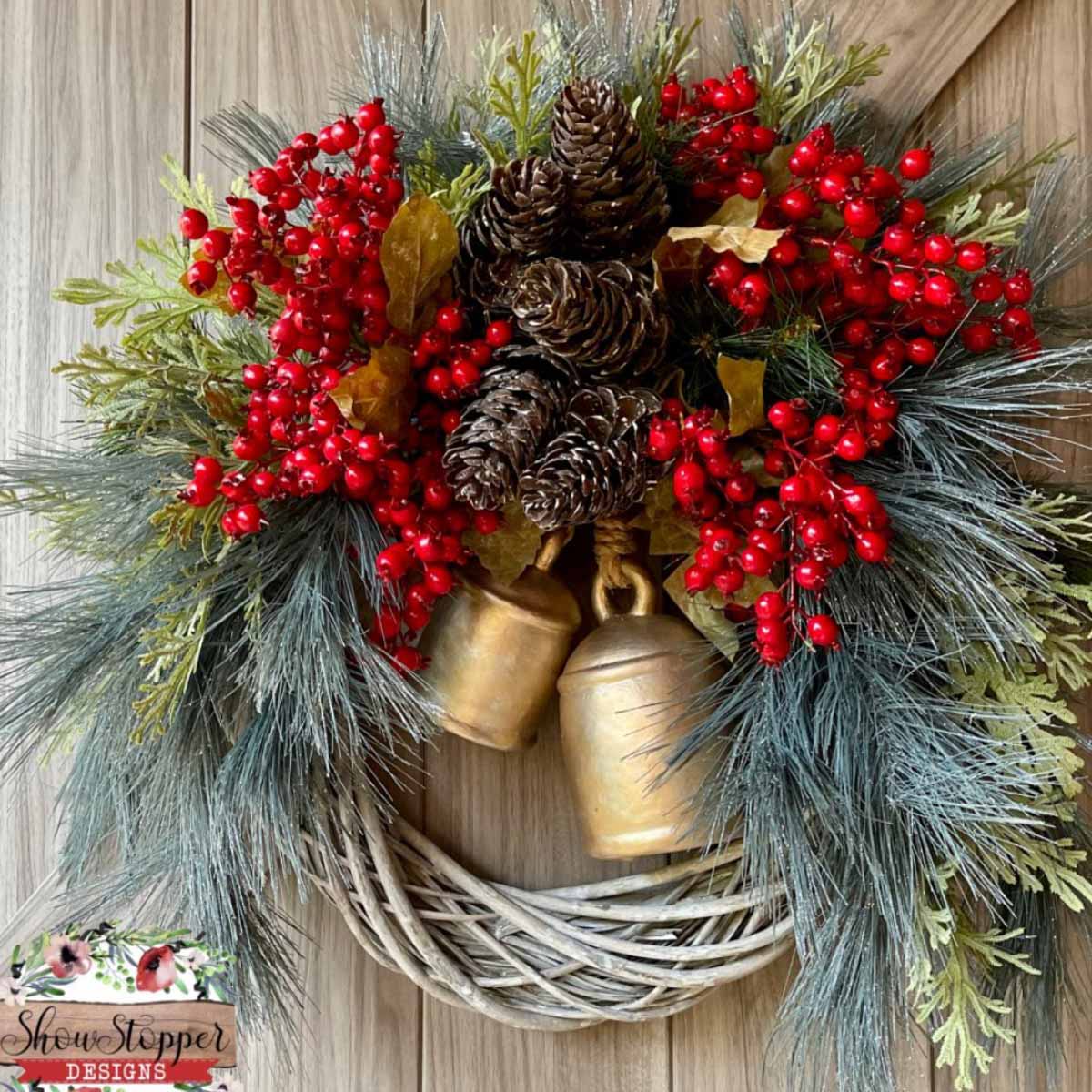 Rustic Wreath with Bell decoration