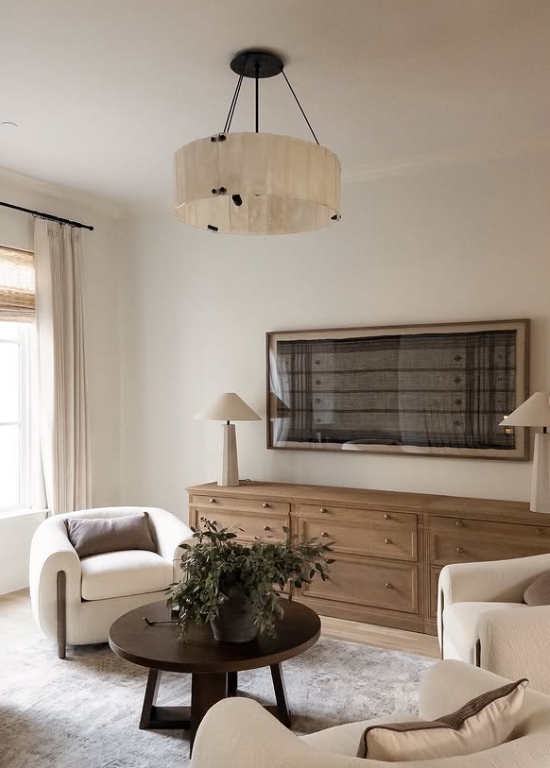 Warm Neutral Living Room with Timeless Rental-Friendly Style