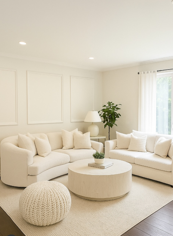 Soft Minimalist Living Room with Renter-Friendly Touches